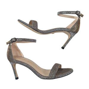 Stuart Weitzman NuNakedStraight Sandal Noir Pyrite